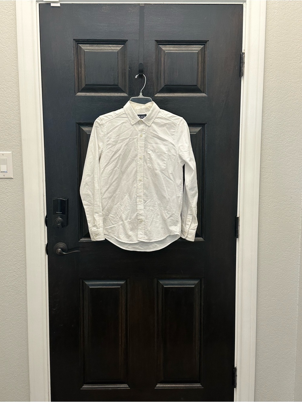 Children’s Place Boys White Button-Down Dress Shirt - Classic Collar Size 10/12